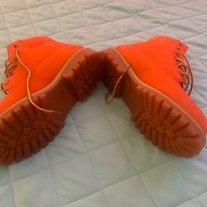 Burnt orange timberlands boots sz 12